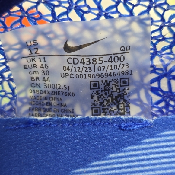 Nike Air Zoom Victory Racer Blue Track & Field Spikes Men Size 12 CD4385-400 New - Picture 4 of 11